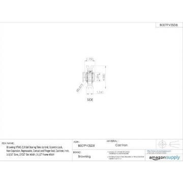 Browning 230/800X2CAF3/W Spherical roller bearing VTWE-219 Ball Bearing Take-Up Unit, Eccentric Lock, Non-Expansion,