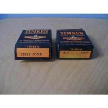 (2)  TAPERED ROLLER BEARINGS 15123 CONE NIB