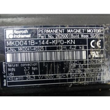 Rexroth Indramat MKD041B-144-KP0-KN Permanent Magnet Motor