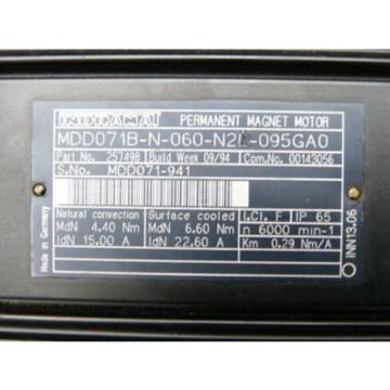 Rexroth Indramat MDD071B-N-060-N2M-095GA0 Permanent-Magnet-Motor