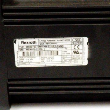 REXROTH BOSCH R911299886 3-PHASE SERVO MOTOR MSK070C-0450-NN-S2-UP0-RNNN NIB