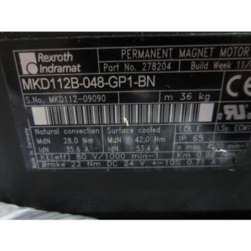 New Rexroth Indramat Servo Motor with Brake - MKD-112B-048-GP1-BN