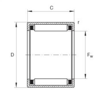 FAG Germany Drawn cup needle roller bearings with open ends - HK1312