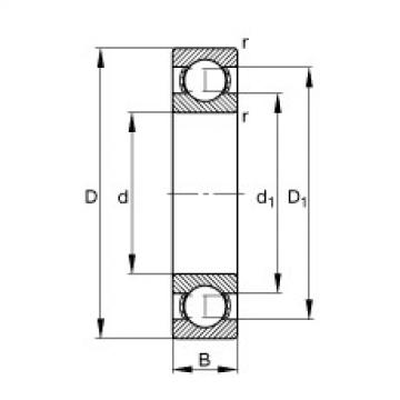 FAG Germany Deep groove ball bearings - 16028