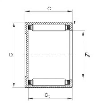 FAG Germany Drawn cup needle roller bearings with closed end - BK1616