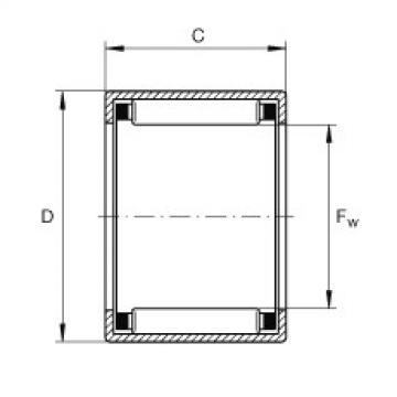 FAG Germany Drawn cup needle roller bearings with open ends - SCE107-1/2