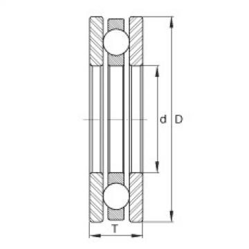 FAG Germany Axial deep groove ball bearings - FT36