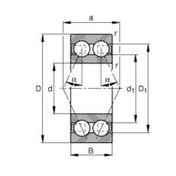 FAG Germany Angular contact ball bearings - 3202-BD-XL-TVH