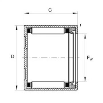 FAG Germany Drawn cup needle roller bearings with closed end - BCH1614-P