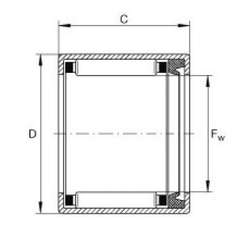 FAG Germany Drawn cup needle roller bearings with open ends - SCH1413-P