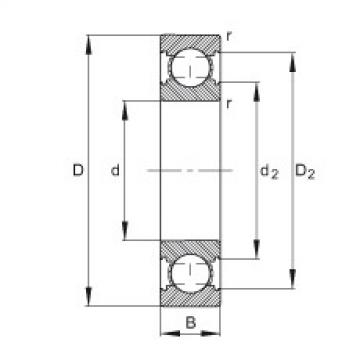 FAG Germany Deep groove ball bearings - 6313-C-2Z