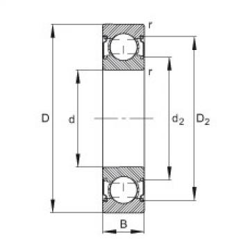 FAG Germany Deep groove ball bearings - 6206-C-2Z