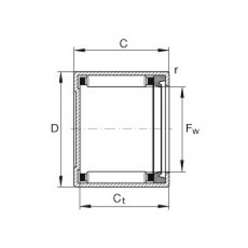 FAG Germany Drawn cup needle roller bearings with closed end - BK1614-RS