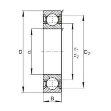 FAG Germany Deep groove ball bearings - 61819-2RSR-Y