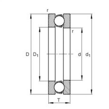 FAG Germany Axial deep groove ball bearings - 51110