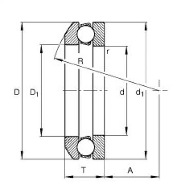 FAG Germany Axial deep groove ball bearings - 53208 + U208