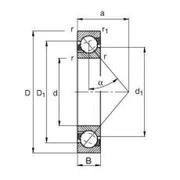 FAG Germany Angular contact ball bearings - 7205-B-XL-JP