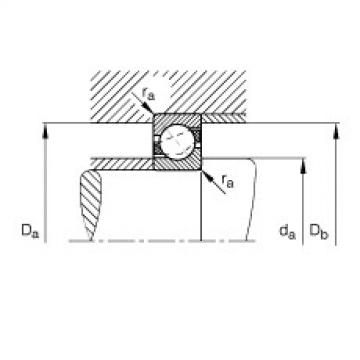 FAG Germany Angular contact ball bearings - 71806-B-TVH