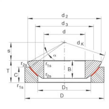 FAG Germany Axial spherical plain bearings - GE220-AW