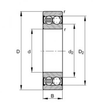 FAG Germany Self-aligning ball bearings - 2208-2RS-TVH