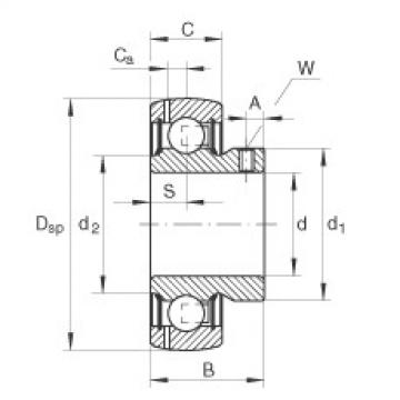 FAG Germany Radial insert ball bearings - GAY25-XL-NPP-B