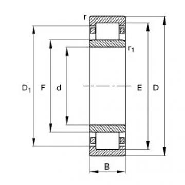 FAG Germany Cylindrical roller bearings - NU1010-XL-M1