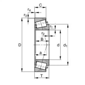 FAG Germany Tapered roller bearings - 30244-XL