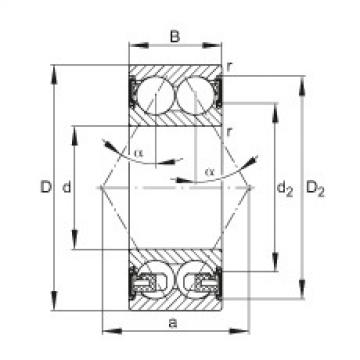 FAG Germany Angular contact ball bearings - 3207-BD-XL-2HRS-TVH