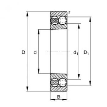 FAG Germany Self-aligning ball bearings - 1206-K-TVH-C3