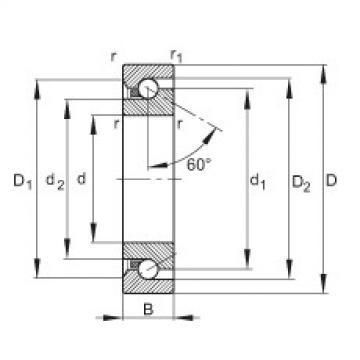 FAG Germany Axial angular contact ball bearings - BSB3572-SU