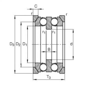 FAG Germany Axial deep groove ball bearings - 54240-MP + U240