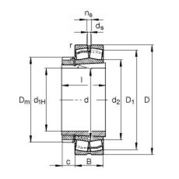 FAG Germany Spherical roller bearings - 22338-BE-XL-K-JPA-T41A + H2338