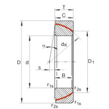 FAG Germany Angular contact spherical plain bearings - GE50-SW