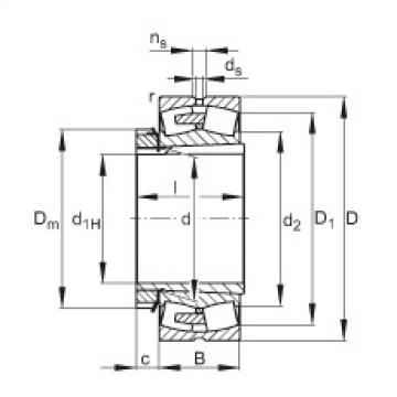 FAG Germany Spherical roller bearings - 231/530-BEA-XL-K-MB1 + H31/530-HG