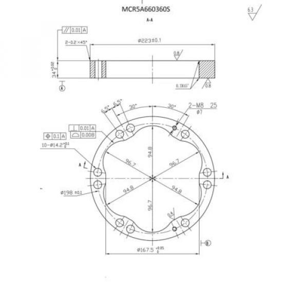 REXROTH NEW REPLACEMENT CAM/STATOR RING MCR05A660-360  WHEEL/DRIVE MOTOR #2 image