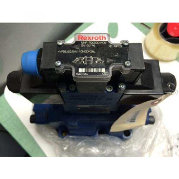 NEW REXROTH R900904406,Z2FS 6-44/1Q, VALVE,R978008115,4WE6J61/EW110N9DK25L CE #1 image