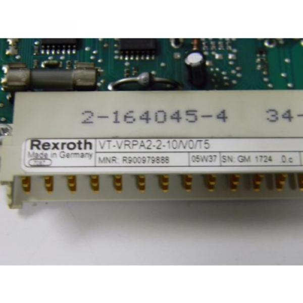 BOSCH REXROTH VT-VRPA2-2-10/V0/T5 HYDRAULIC AMPLIFIER CARD &amp; CARD HOLDER VRPA2-2 #3 image