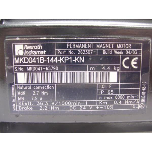 *NEW* REXROTH INDRAMAT  PERM MAGNET MOTOR  MKD041B-144-KP1-KN   60 Day Warranty! #5 image