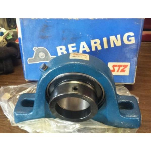 *NEW* QJ222MA Four point contact ball bearings 176222  STZ  Bearing NAP211-35  2 3/16&#034; Pillow Block w/ eccentric locking collar #1 image