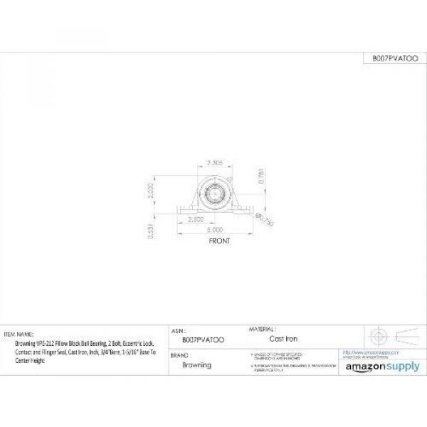 Browning 240/670CAF1D/W33 Spherical roller bearing VPE-212 Pillow Block Ball Bearing, 2 Bolt, Eccentric Lock, Contact and #3 image