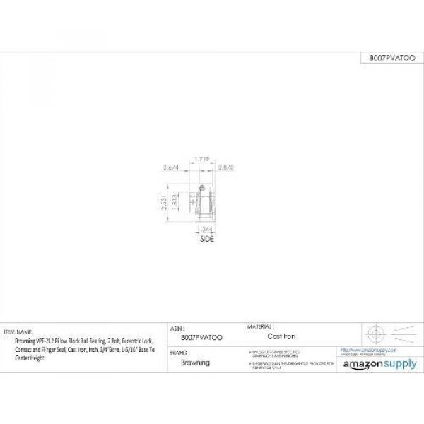 Browning 240/670CAF1D/W33 Spherical roller bearing VPE-212 Pillow Block Ball Bearing, 2 Bolt, Eccentric Lock, Contact and #4 image