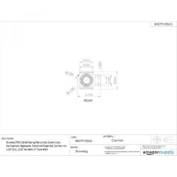 Browning 23084CA/W33 Spherical roller bearing 3053184KH VTWE-128 Ball Bearing Take-Up Unit, Eccentric Lock, Non-Expansion, #3 image