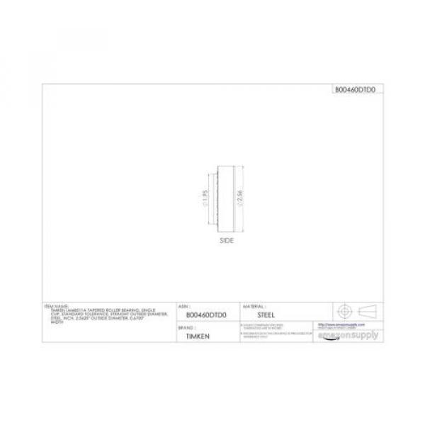  LM48511A Tapered Roller Bearing Single Cup Standard Tolerance Straight #3 image