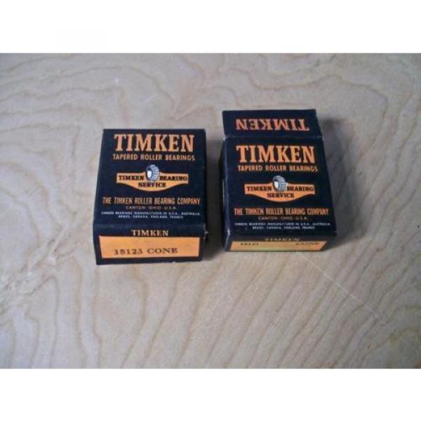 (2)  TAPERED ROLLER BEARINGS 15123 CONE NIB #1 image