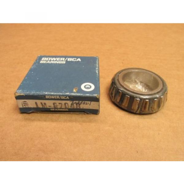 NIB BOWER BCA LM-67048 TAPERED ROLLER BEARING CONE LM67048 1 1/4&#034; ID 0.66&#034; WIDTH #1 image
