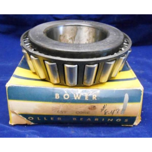 BOWER TAPER ROLLER BEARING 657 CONE 2.8750&#034; BORE #1 image