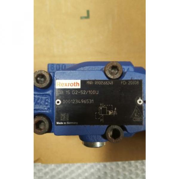 NEW! REXROTH HYDRAULIC PRESSURE RELIEF VALVE DB 15 G2-52/100U #3 image