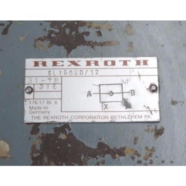 REXROTH SL15G20/12 HYDRAULIC CHECK VALVE 31-78 SL15G20 SL15G2012 #3 image