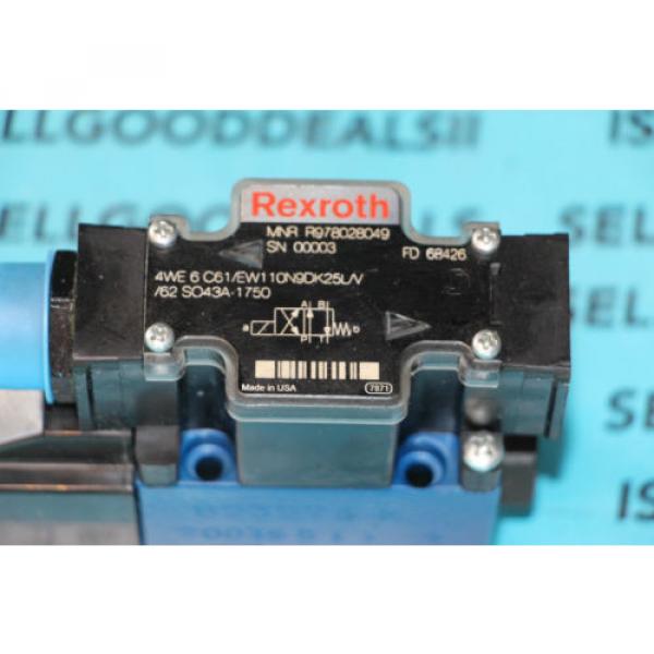 Rexroth R978028049 4WE6C61/EW110N9DK25/V Hydraulic Solenoid Valve 110/120V New #2 image