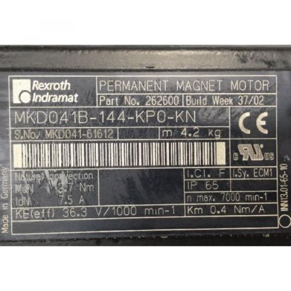 REXROTH-INRAMAT PERMANENT-MAGNET-MOTOR &lt;&gt; MKD041B -144 -KP0 -KN #5 image